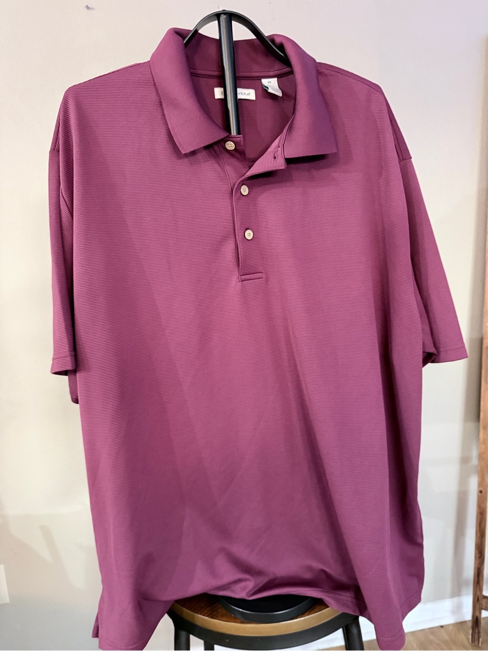 Cubavera Men's Polo Shirt in Plum